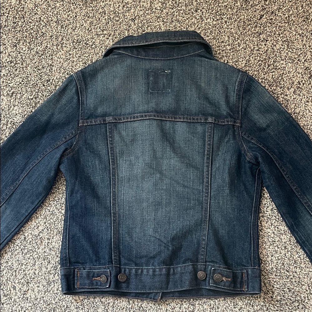 Old Navy Women's Dark Blue Denim Jean Jacket Size Small - Picture 3 of 4